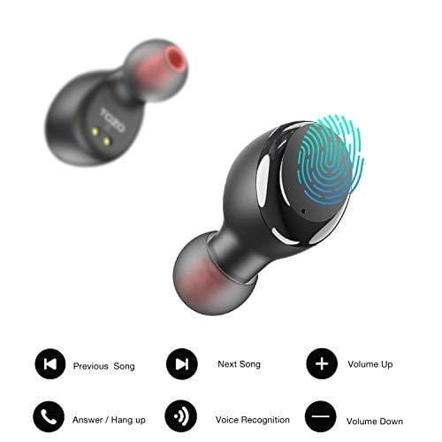 TOZO T6 True Wireless Earbuds ，Bluetooth Headphones Touch Control with  HifFi Sound Earphones , IPX8 Waterproof 30H Playtime