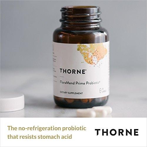 Thorne Research - FloraMend Prime Probiotic - Shelf-Stable and Stomach Acid-Resistant Probiotic Blend - 30 Capsules Supplement Thorne Research 