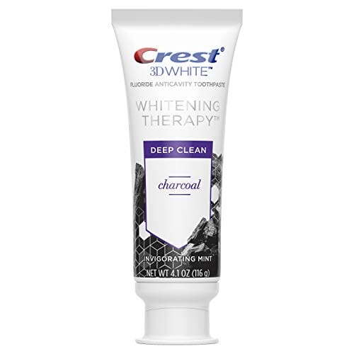 Crest Charcoal 3D White Toothpaste, Whitening Therapy Deep Clean with Fluoride, Invigorating Mint, 4.1 Ounce, Pack of 3 Beauty Crest 