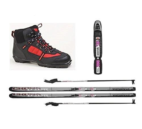 Whitewoods New Junior NNN Cross Country Package Skis Boots Poles 137cm (35, 30-60 lbs.) Ski Whitewoods 