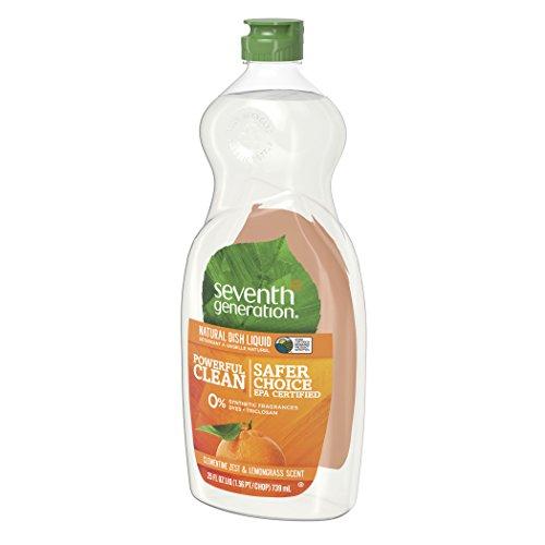 Seventh Generation Dish Liquid Soap, Clementine Zest & Lemongrass Scent, 25 oz, Pack of 6 (Packaging May Vary) Dish Soap Seventh Generation 
