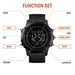 Men's Digital Sports Watch Large Face Waterproof Wrist Watches for Men with Stopwatch Alarm LED Back Light Watch CKE 