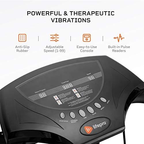 LifePro Rhythm Viberation Plate Machine - Professional Whole Body Vibration Platform for Home Fitness - Viberation Excersize Machine for Awesome Cardio Workout & Weight Loss Sports LifePro 