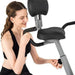 AuWit Magenetic Exercise Bike w/Multi Level Tension Control Adjustable Resistance LCD Screen Easy Storage Fitness Machine (Black) Sports AuWit 