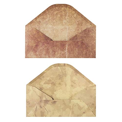 【Pack 48 】Vintage Envelopes - Vintage Style Envelopes - Classic Aged Envelopes in 6 Unique Designs - Old Looking Envelopes- Antique Style Envelopes- 4 x 8.7 inches (48 Pack) Office Product Bargain Paradise 