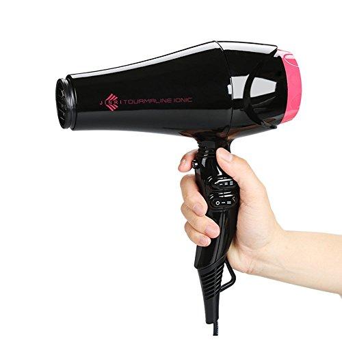 Jinri Professional Salon Powerful Hair Dryer Fast drying Blow Dryer with 3 Heat 2 Speed Setting Cool Shot, Black Hair Dryer Jinri 