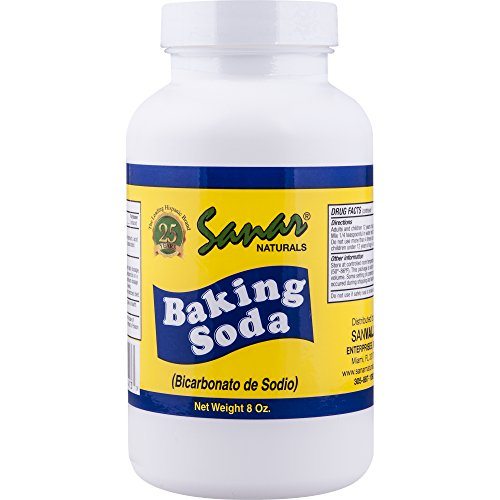 Sanar Naturals Baking Soda 8 ounce - Bicarbonato de Sodio, Antacid, Household Uses, Cleaning and More Supplement Sanar Naturals 