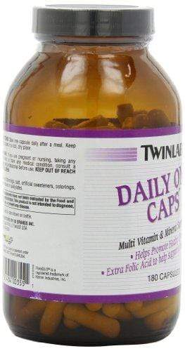 Twinlab Daily One Caps Multi-Vitamin and Multi-Minerals without Iron, 180 Capsules Supplement Twinlab 