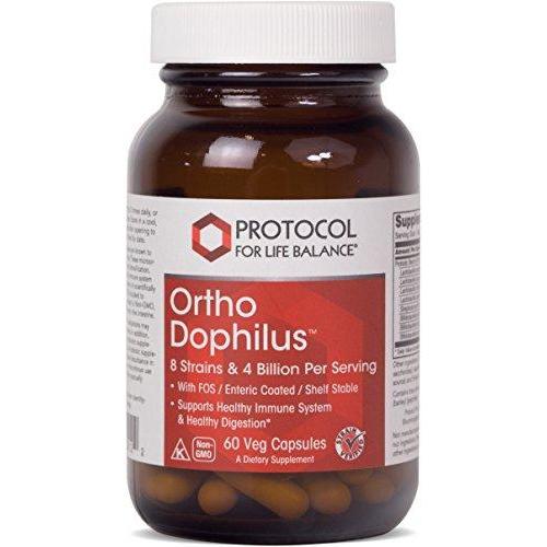 Protocol For Life Balance - Ortho Dophilus™ - Supports Healthy Immune System & Digestion, Regular Bowel Movement,Weight Control, Fatigue, Healthy Bacteria (Shelf Stable Probiotic) - 60 Veg Capsules Supplement Protocol For Life Balance 