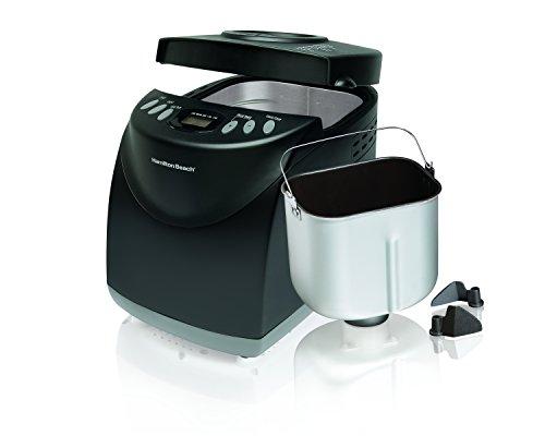 Bread Maker, 2 Pound Capacity Bread Maker machine, Gluten Free Setting, Programmable, Black Kitchen & Dining Hamilton Beach 
