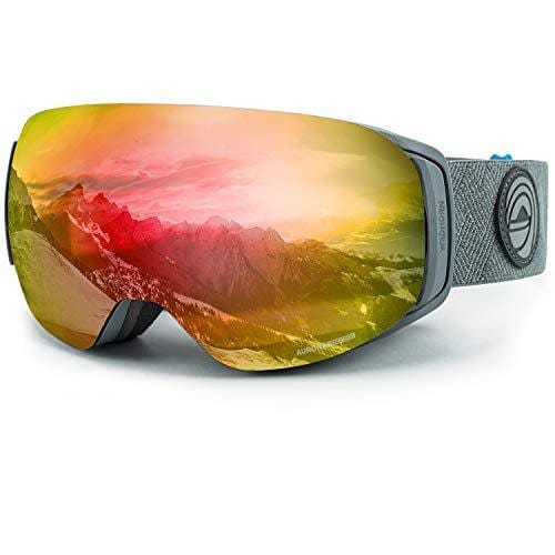 WildHorn Outfitters Roca Ski Goggles & Snowboard Goggles- Premium Snow Goggles for Men, Women and Kids. Features Quick Change Magnetic Lens System with Integrated Clip Lock. Ski WildHorn Outfitters 