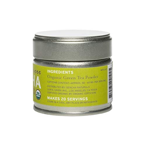 Sencha Naturals Organic Premium Matcha Powder | Authentic Japanese Origin - Premium First and Second Harvest Premium Grade, 1 oz Tin (Pack of 1) Grocery Sencha Naturals 