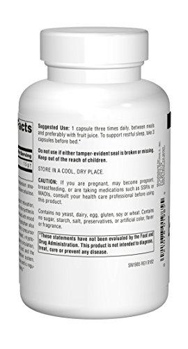 Source Naturals L-Tryptophan, 1500 mg Serving, Essential Amino Acid Supplement Helps Combat Stress, Encourage Positive Mood & Relaxation and Promotes Drowsiness, Rest and Sleep - 120 Capsules Source Naturals 
