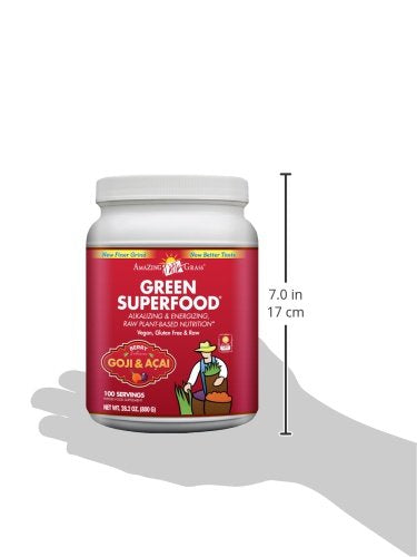 Amazing Grass Green Superfood Organic Powder with Wheat Grass and Greens, Flavor: Berry, 100 Servings Supplement Amazing Grass 