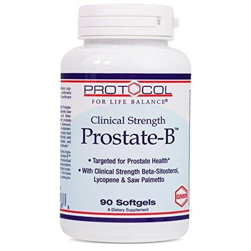 Protocol For Life Balance - Prostate-B™ (Clinical Strength) - Beta-Sitosterol, Lycopene & Saw Palmetto from Natural Ingredient Source Targeted for Prostate Health - 90 Softgels Supplement Protocol For Life Balance 