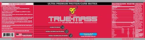BSN TRUE-MASS Weight Gainer, Muscle Mass Gainer Protein Powder, Vanilla Ice Cream, 5.82 Pound Supplement BSN 