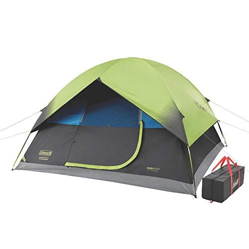 Coleman 6-Person Dark Room Sundome Tent, Green/Black/Teal Tent Coleman 