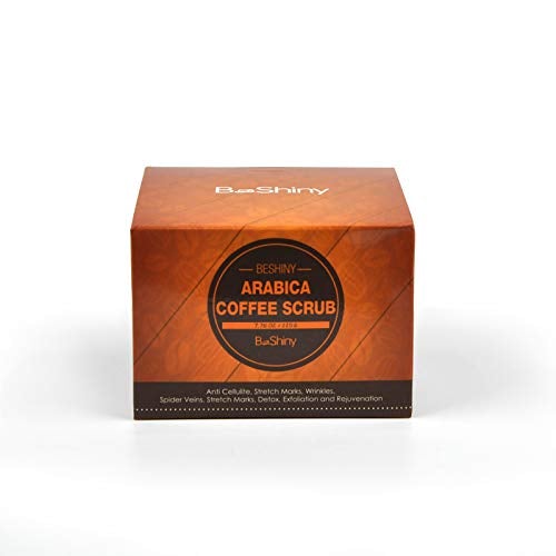Arabica Coffee Scrub All Natural Body & Face Skin Care Exfoliating Blackheads Acne Scars Pore Minimizer Reduces Wrinkles Anti Cellulite Treatment 200g Skin Care BeShiny 