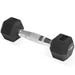 Single Rubber Coated Hex Dumbbell with Chrome Handle (Black, 5 lbs) Sport & Recreation Yes4All 