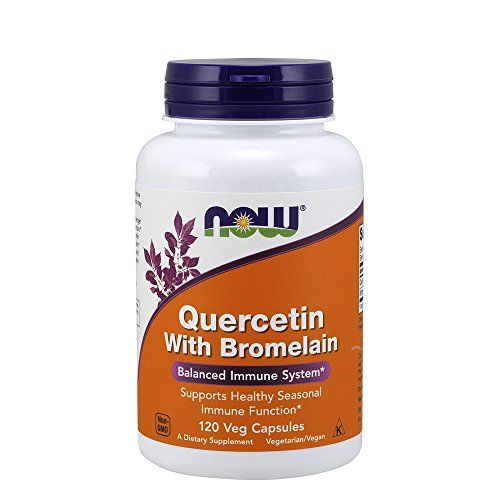 NOW Quercetin with Bromelain,120 Veg Capsules Supplement NOW Foods 