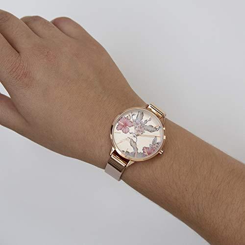 Nine West Women's NW/2044RGPK Rose Gold-Tone and Blush Pink Strap Watch Watch NINE WEST 