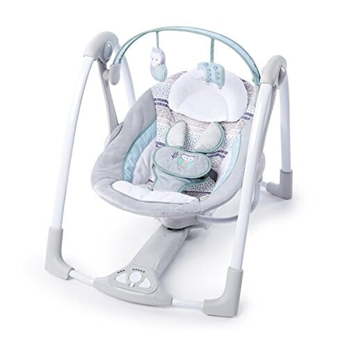 Ingenuity Compact Lightweight Portable Baby Swing with Music, Nature Sounds and Battery-Saving Technology - Abernathy, 0-9 Months Baby Product Ingenuity 