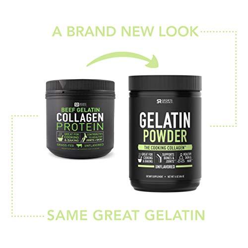 Gelatin Collagen Cooking Powder ~ Sourced from Pasture Raised,Grass-Fed Cows ~ Great for Cooking and Baking~ Certified Keto Friendly and Non-GMO Supplement Sports Research 