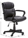 AmazonBasics Leather-Padded, Ergonomic, Adjustable, Swivel Office Desk Chair with Armrest, Black Furniture AmazonBasics 