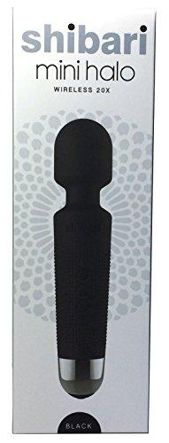 Shibari Mini Halo,"The Original" Compact Power Wand Massager, Wireless, 20x Multi-speed Vibrations (Black) Massager SHIBARI 