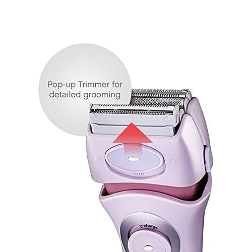 Panasonic Electric Shaver for Women, Cordless 4 Blade Razor, Bikini Trimmer Attachment, Pop-up Trimmer, Wet Dry Operation, Close Curves – ES2216PC Beauty Panasonic 