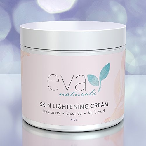 Skin Lightening Cream by Eva Naturals (4 oz) - Hyperpigmentation Cream for Dark Spots on Face and Neck - Helps Boost Collagen Production and Brighten Complexion - With Bearberry, Licorice, Kojic Acid Skin Care Eva Naturals 