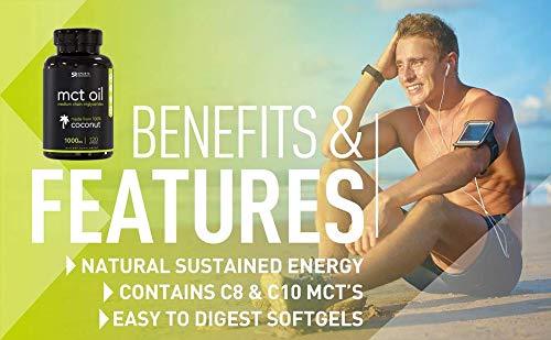 Coconut MCT Oil (Medium Chain Triglycerides) 120 Softgels ~ Keto Fuel for the Brain & Body ~ Non-GMO, Gluten & Dairy Free Supplement Sports Research 