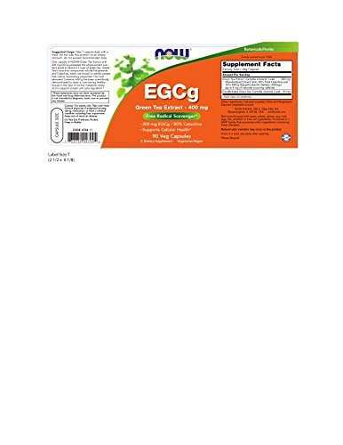 NOW EGCg Green Tea Extract 400 mg,90 Veg Capsules Supplement NOW Foods 