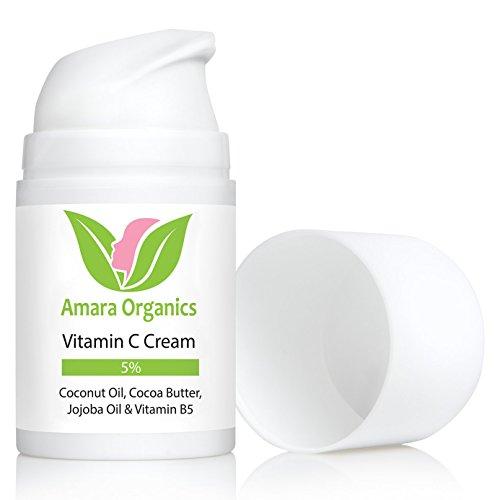 Amara Organics Vitamin C Cream for Face with Coconut Oil, Cocoa Butter & Jojoba Oil, 1.7 fl. oz. Skin Care Amara Organics 