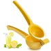 Manual Juicer Citrus Lemon Squeezer,Fruit Juicer Lime Press Metal,Professional Hand Juicer Kitchen Tool(yellow） Kitchen Y-me 