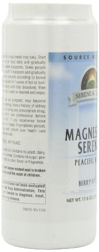 Source Naturals Serene Science Magnesium Serene Berry Flavored, Peaceful Body, 17.6 Ounces Supplement Source Naturals 