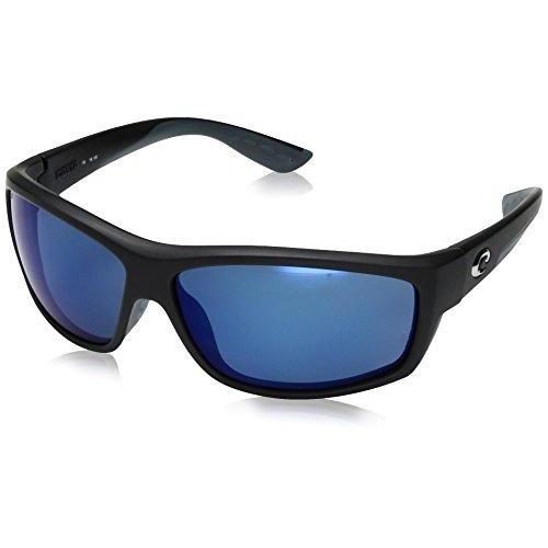 Costa del Mar Saltbreak Polarized Iridium Wrap Sunglasses, Black with Blue Mirror Polarized Lens, 64.5 mm Sunglasses Costa Del Mar 