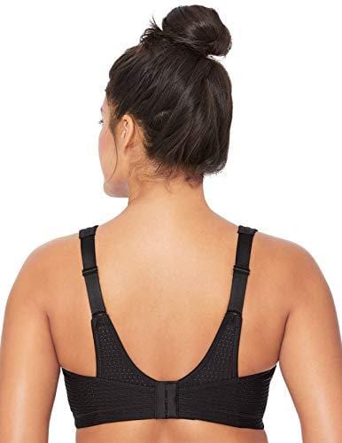 Glamorise womens Elite Performance Full Figure Plus Size No-Bounce Cami Wirefree Sports Bra #1067, Black, 40D Apparel Glamorise 