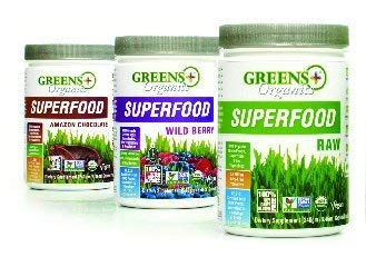 Greens+ Organic Superfood Amazon Chocolate | Essential Blend of Raw Green Foods, Superfruits and Sea Vegetables Powder | Vegan | USDA Organic | Non - GMO, Soy Dairy & Gluten-Free | Size 8.46oz Supplement Greens+ 