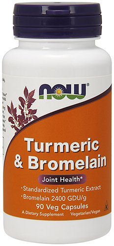NOW Turmeric and Bromelain Veg Capsules, 90 Count Supplement NOW Foods 