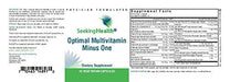 Seeking Health | Optimal Multivitamin Minus One | Daily Multivitamin | Multivitamin for Men | Multivitamin for Women | 45 Vegetarian Capsules Supplement Seeking Health 