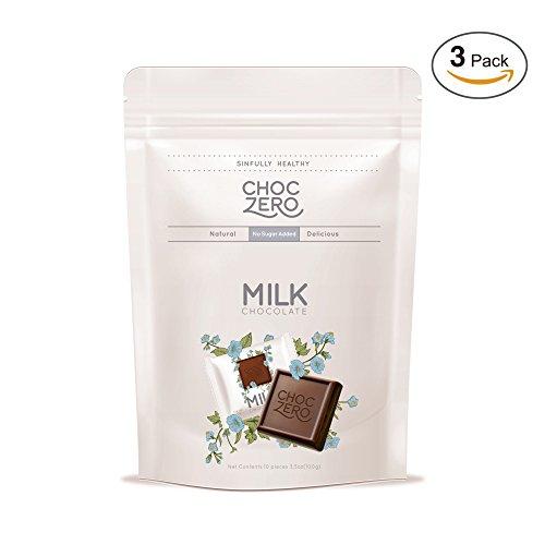 Premium Milk Chocolate, 45% Cocoa, (3 Bags, 30 Pieces) Food & Drink ChocZero 