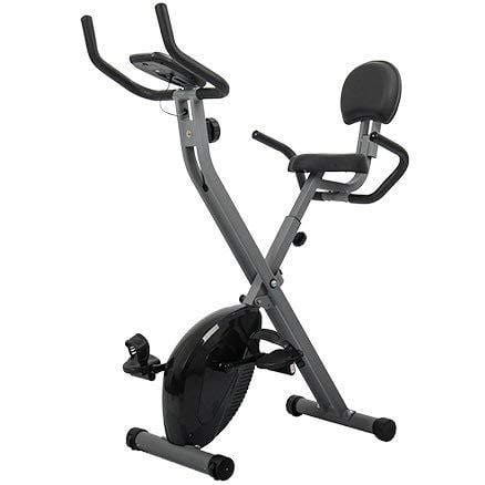 AuWit Magenetic Exercise Bike w/Multi Level Tension Control Adjustable Resistance LCD Screen Easy Storage Fitness Machine (Black) Sports AuWit 