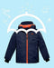 Wantdo Boy's Hooded Rain Jacket Fleece Lined Windcheater Outdoors Rain Gear(Dark Blue, 8) Ski Wantdo 