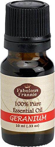 GERANIUM 100% Pure, Undiluted Essential Oil Therapeutic Grade - 10 ml. Great for Aromatherapy! Essential Oil Fabulous Frannie 