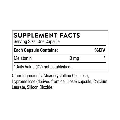 Thorne Research - Melaton-3 - Melatonin Supplement (3 mg) to Promote Sleep and Relaxation - 60 Capsules Supplement Thorne Research 