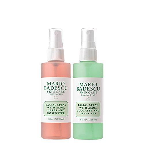 Mario Badescu Facial Spray with Rosewater & Facial Spray with Green Tea Duo, 4 oz. Skin Care Mario Badescu 
