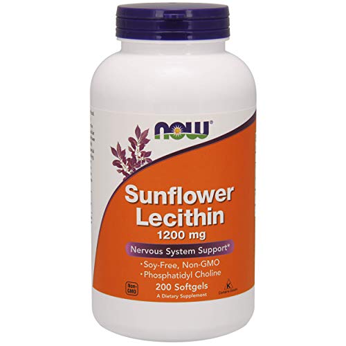 NOW Sunflower Lecithin 1200 mg,200 Softgels Supplement NOW Foods 