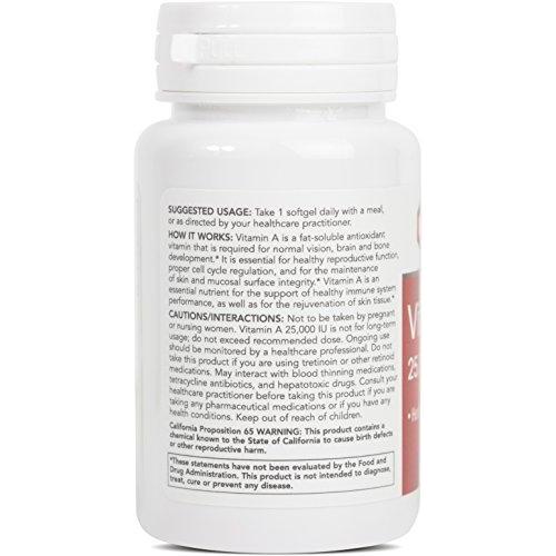 Protocol For Life Balance - Vitamin A 25,000 IU - Promotes Healthy Immune Function, Anti-Oxidation, and Provides Cellular Support - 100 Softgels Supplement Protocol For Life Balance 