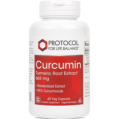 Protocol For Life Balance - Curcumin - Turmeric Root Extract 665 mg - Reduces Joint Inflammation and helps Maintain Normal Cardiovascular Health - 60 Veg Capsules Supplement Protocol For Life Balance 